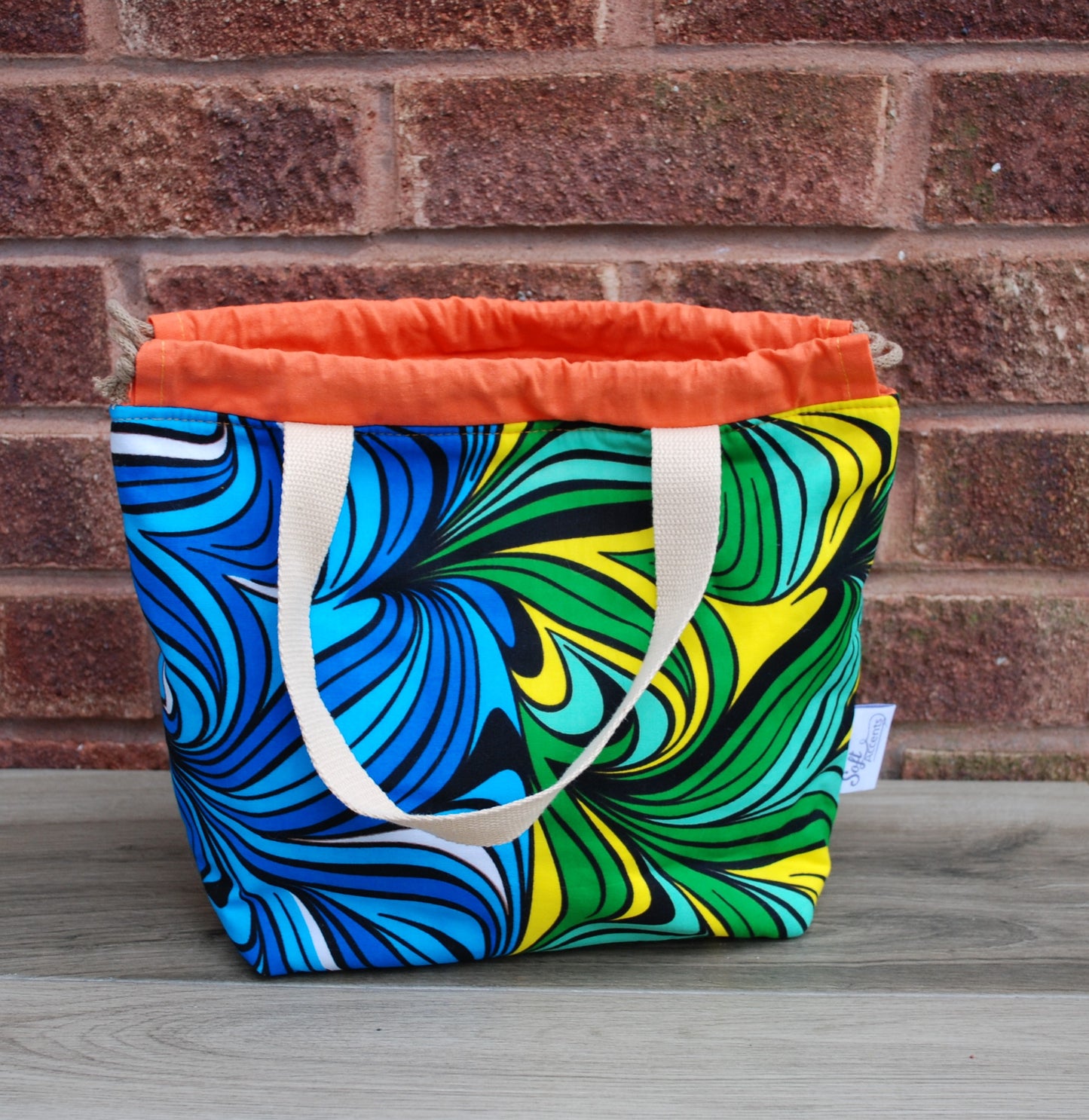 Rainbow African Print Fabric Medium Farai Project Bag